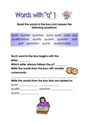 Words with "q"
